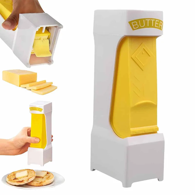 Butter Slicer Cutter Dispenser Hand Held Slicer Cutting Butter Box One Click Stick Butters Cheese Cooking Steak Kitchen Supplies