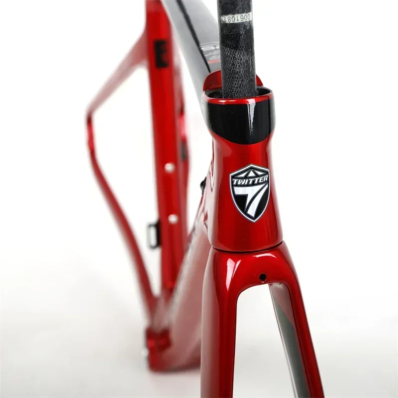 Nuovo TWITTER telaio da strada in fibra di carbonio R5 perno passante freno a disco12*142mm ghiaia bici telaio in carbonio frame