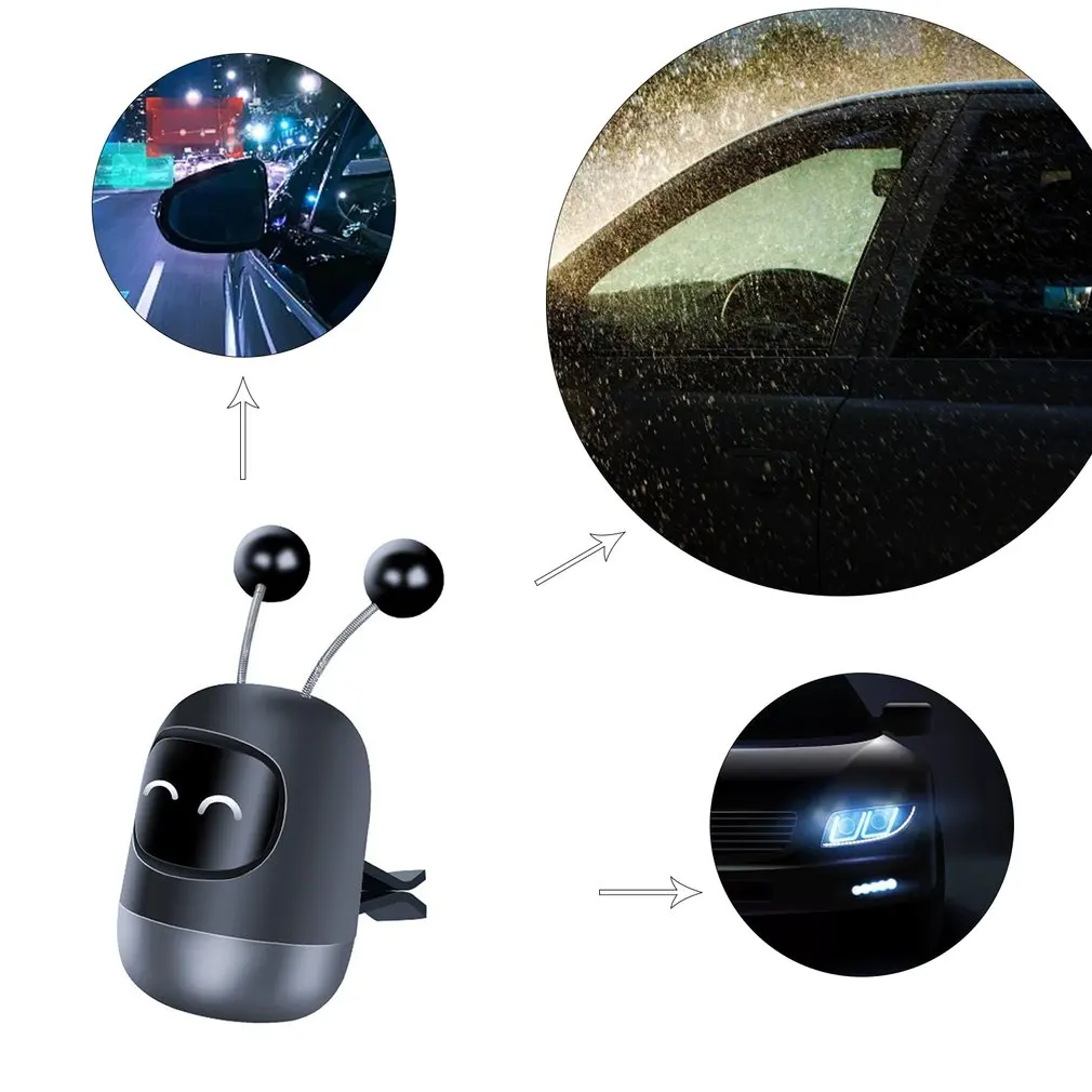 Car Aroma Diffuser Edition Robot Happy Expression Car Diffuser Aromatherapy Alloy Material Diffuser Car Perfume