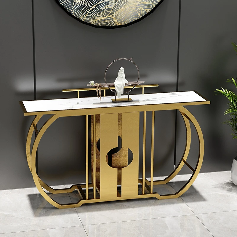 Entryway Corner Living Room Table Modern Nordic Metal Gold Table Design Office Tavolino Soggiorno Moderno Hallway Furniture