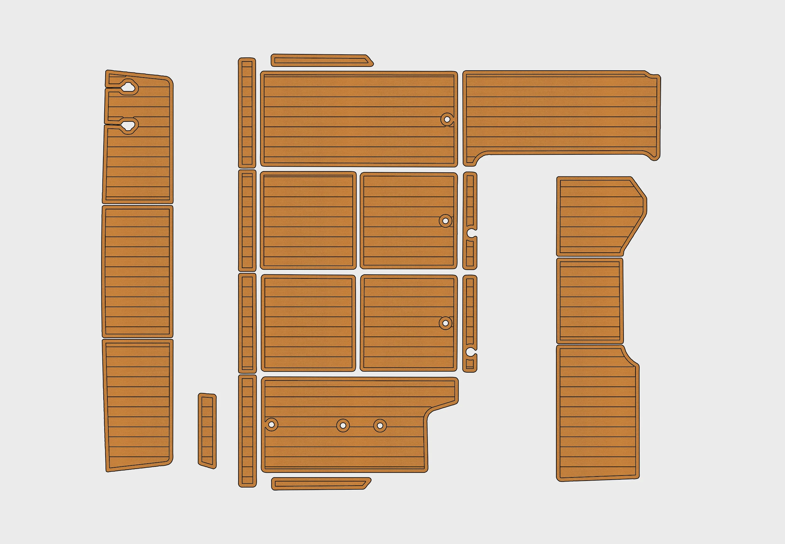 

Противоскользящее самоклеящееся покрытие из ЭВА под тик 6 мм для палубы лодки, для кокпита яхты Sea Ray 350 Sundancer 1990-1991 годов, прочное морское напольное покрытие