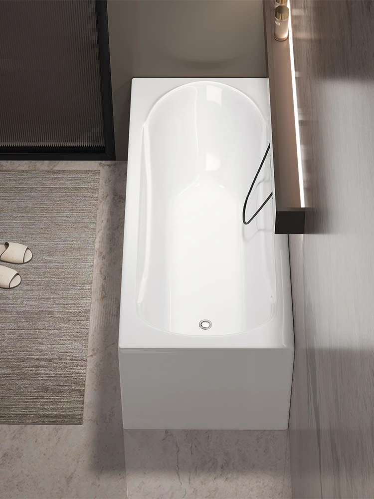 Hotel hotel toilet free installation bathtub lying acrylic adult bathtub freestanding household