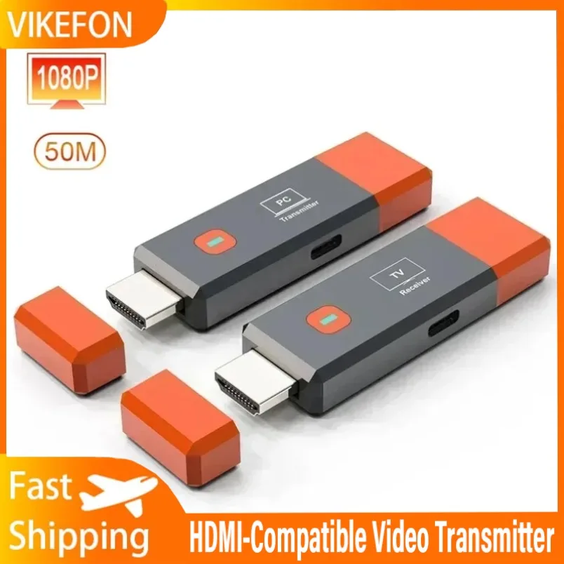 

1080P 50M Wireless HDMI-Compatible Video Transmitter and Receiver kit TV Stick Dongle Adapter For TV Box Monitor Projector PC