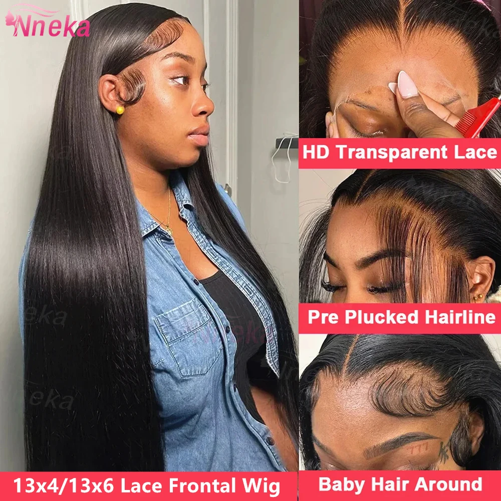 40 بوصة غلويليس الباروكات شعر الإنسان 5x5 العظام مستقيم غير مرئية حزام 360 شعر مستعار دانتيل كامل 13x4 13x6 HD الدانتيل الباروكة الأمامية للنساء #5