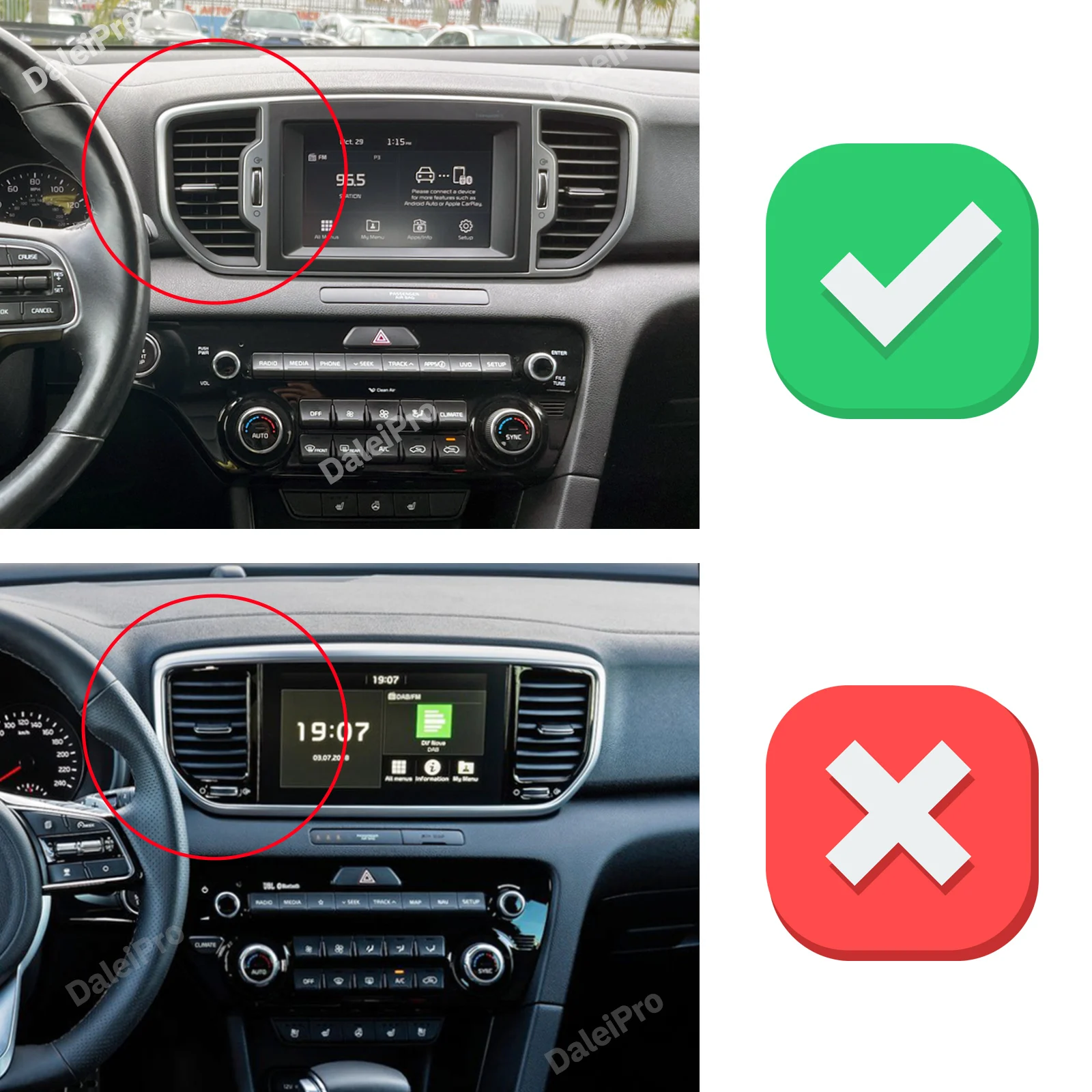 For Kia Sportage QL 2016 2017 2018 2019 Vehicle-Specific Phone Holder Base Smart Car Phone Mount 66W Charging Holder Accessories
