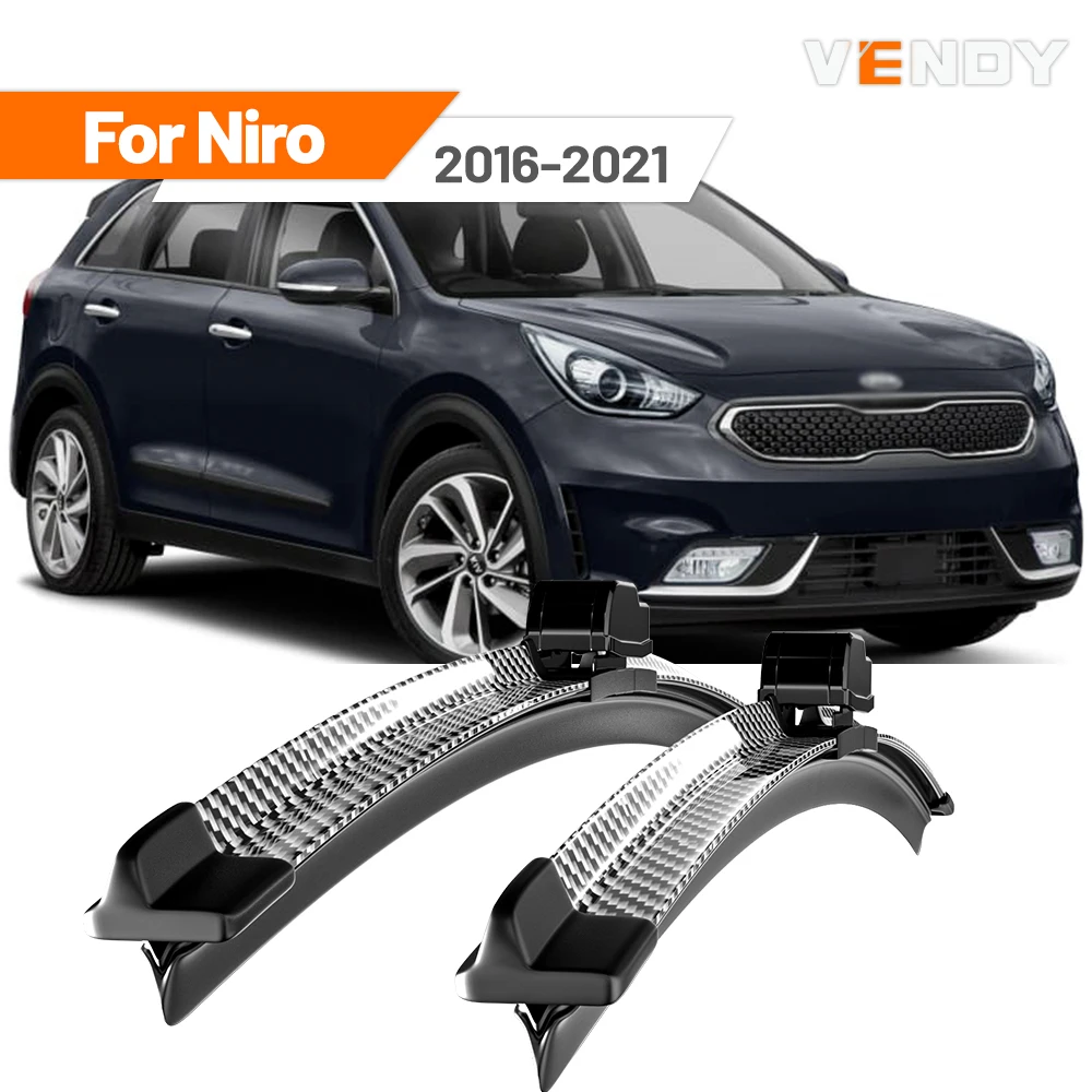 Für Kia Niro 2016-2021 2017 2018 2019 2020 2 Stück Frontscheibenwischerblätter Scheibenwischer Kohlefaser & Schwarz