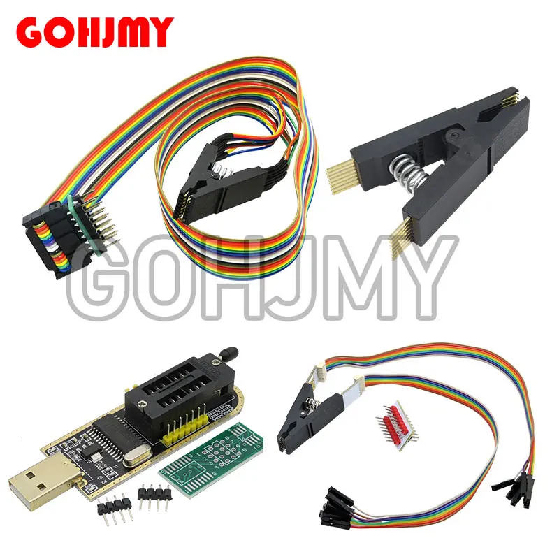 1pcs ch341a 24 25 Serie eeprom Flash Bios USB Programmierer Modul sop16 soic16 Testclip für 25 Serie rt809f tl866cs tl866a