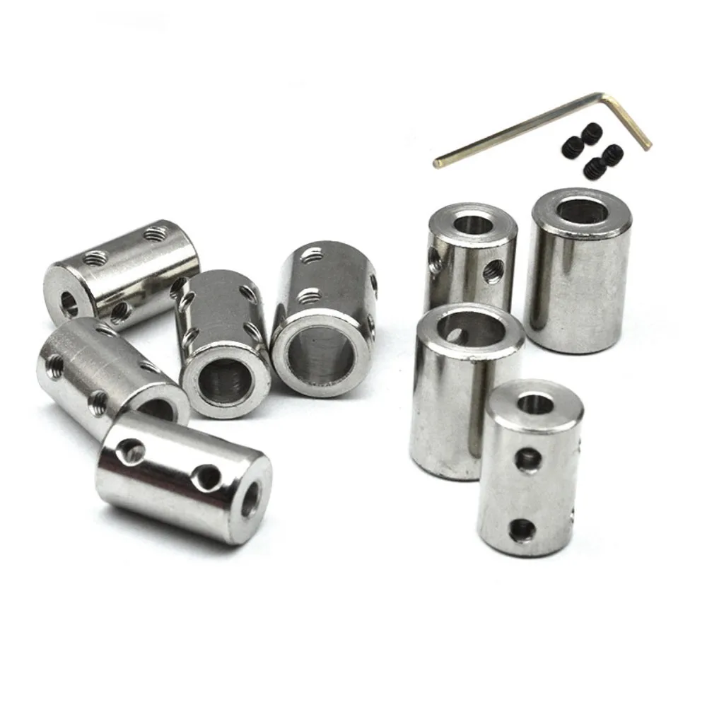 1Pcs 45# Steel 3/4/5-12mm Rigid Coupling Motor Shaft Variable Diameter Conversion Connector Cylindrical Coupling DIY Model
