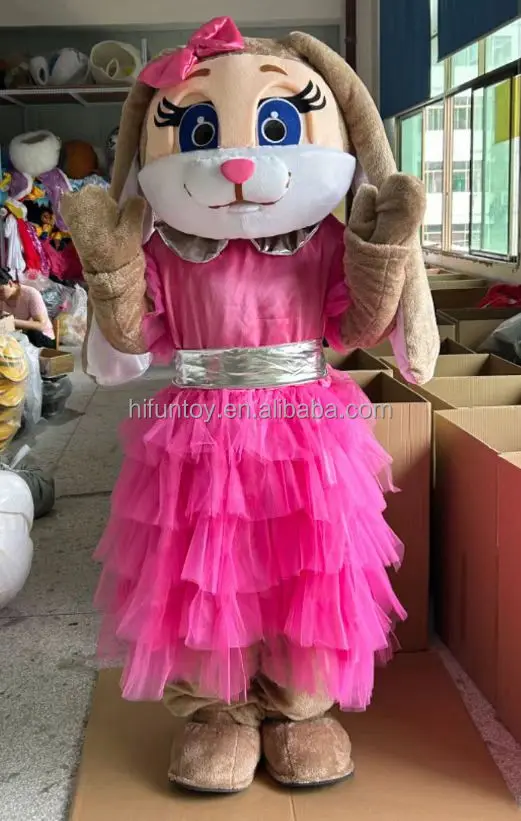 

Plush Christmas Rabbit‌ Mascot Costume Walking Doll Clothes Halloween Carnival Fancy Party Suits