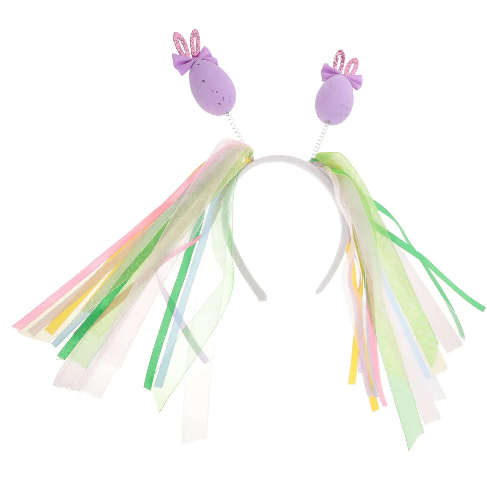

Cute Egg Shaped Bunny Ear Headband Easter Festival Hair Decoration Adjustable Lightweight Cartoon Hairband for Women