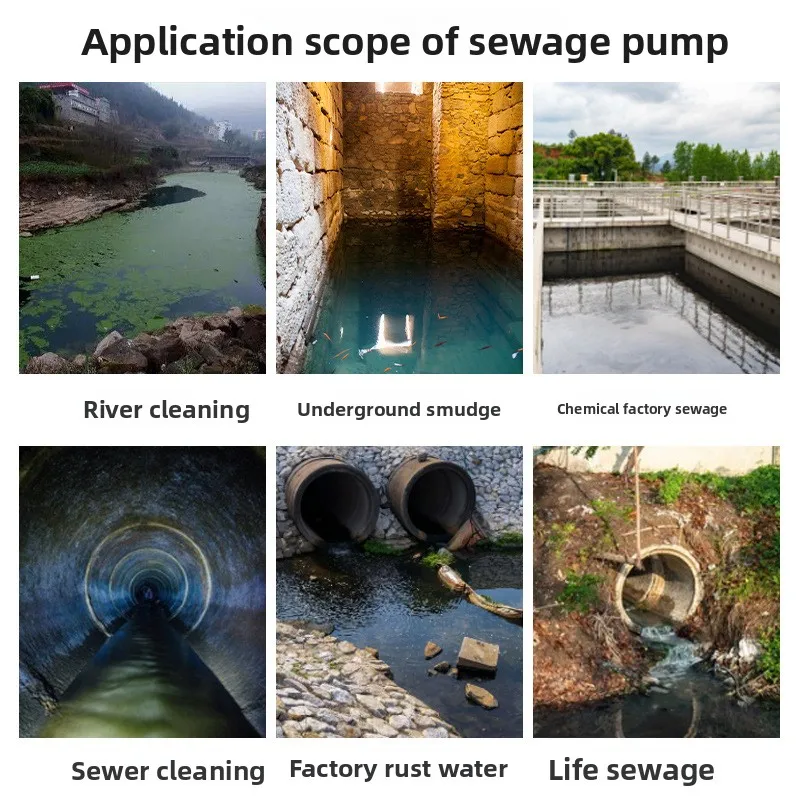 Bomba de lechada de aguas residuales de corte potente y de alta calidad para extraer barro, tanques sépticos y sistemas de drenaje agrícola