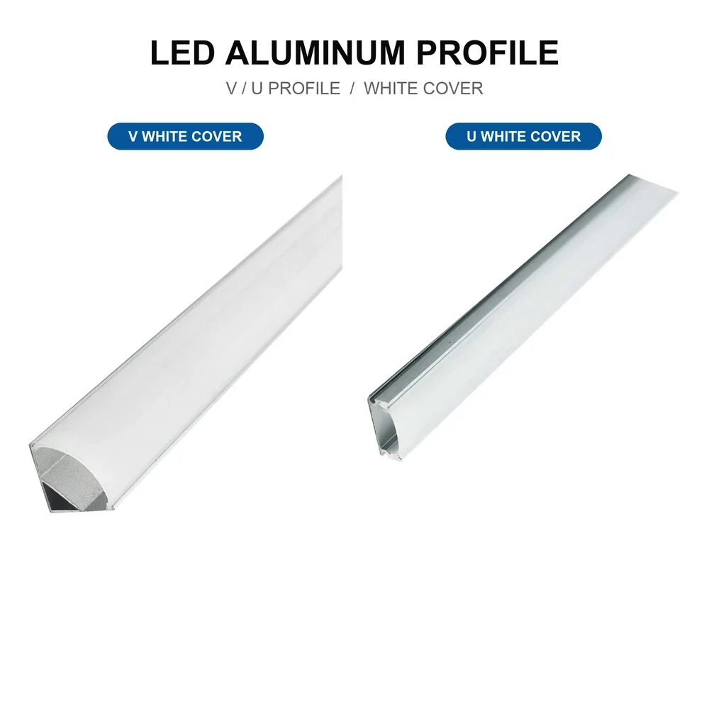1-30pcs/Lot Perfil Aluminio LED Corner Aluminium Profile Channel Holder for LED Strip Light Bar Cabinet Lamp Kitchen Closet