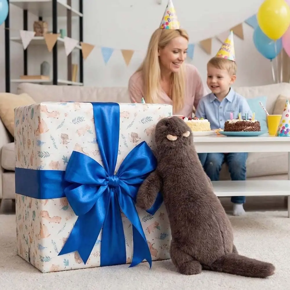 

Soft Fluffy Plush Ferret Stuffed Toy Lifelike Appearance Realistic Design Ferret Plush Toy Huggable Doll 47cm