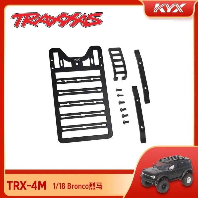 TRX4-M 시뮬레이션 금속 루프 랙 러기지 랙 사다리, 1/18 RC 크롤러 자동차, Traxxas TRX-4M Bronco 개조 업그레이드 부품