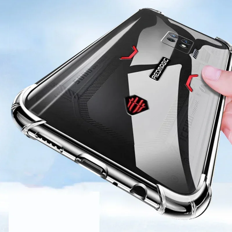 Air-bag Case for ZTE Nubia Red Magic 11 10 Air 9 8S 7S Pro 6S 6R 5G 5S Plus Cover Clear Soft Flexible TPU Anti-knock Shell Funda