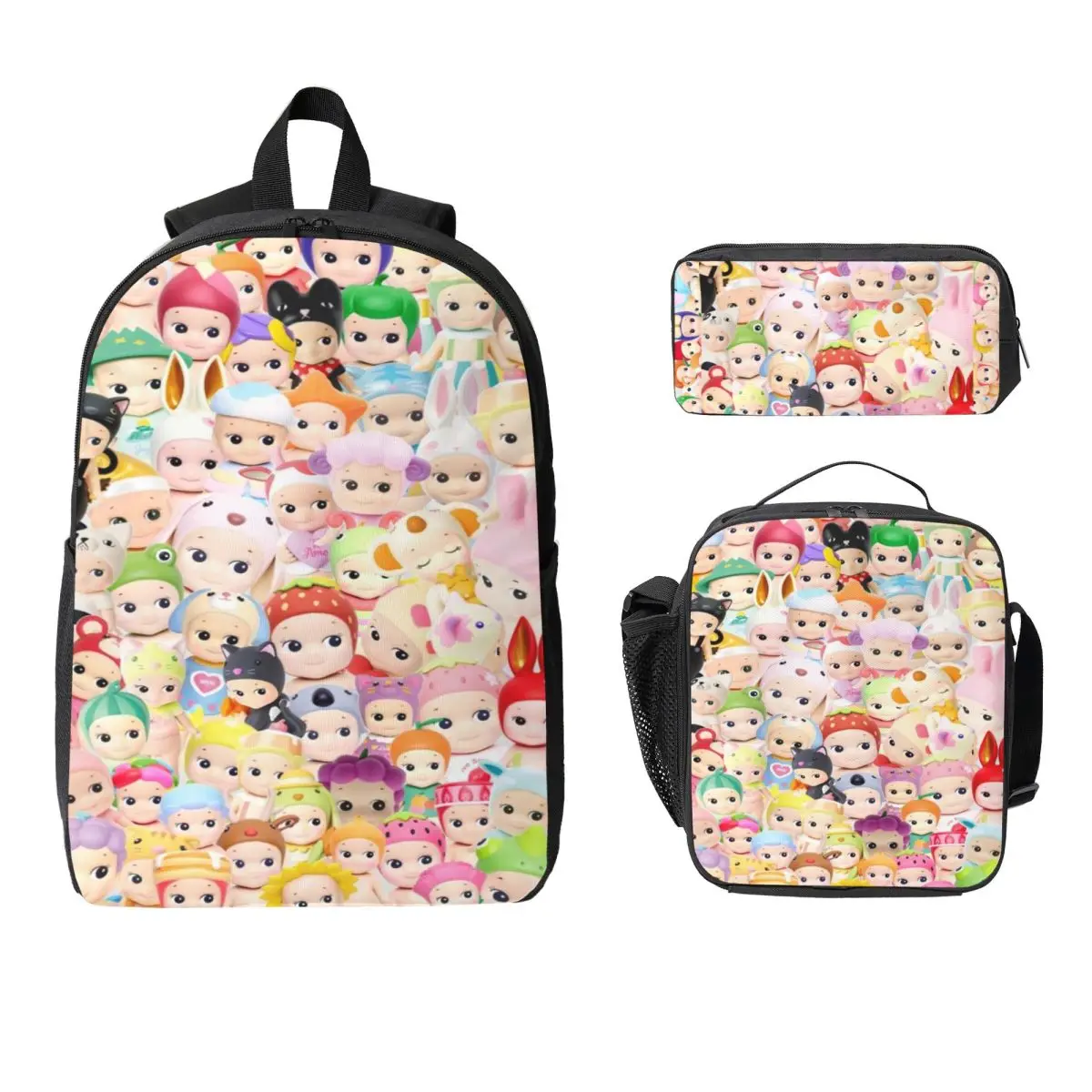 

Sonny Angel Kids Backpack Lunch Box Pen Bags for Boys Girls Backpacks Large Capacity Schoolbag Bookbag Set