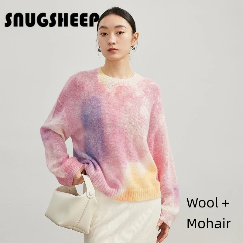 mohair wool sweater women clothes womens pink top fashion pullover