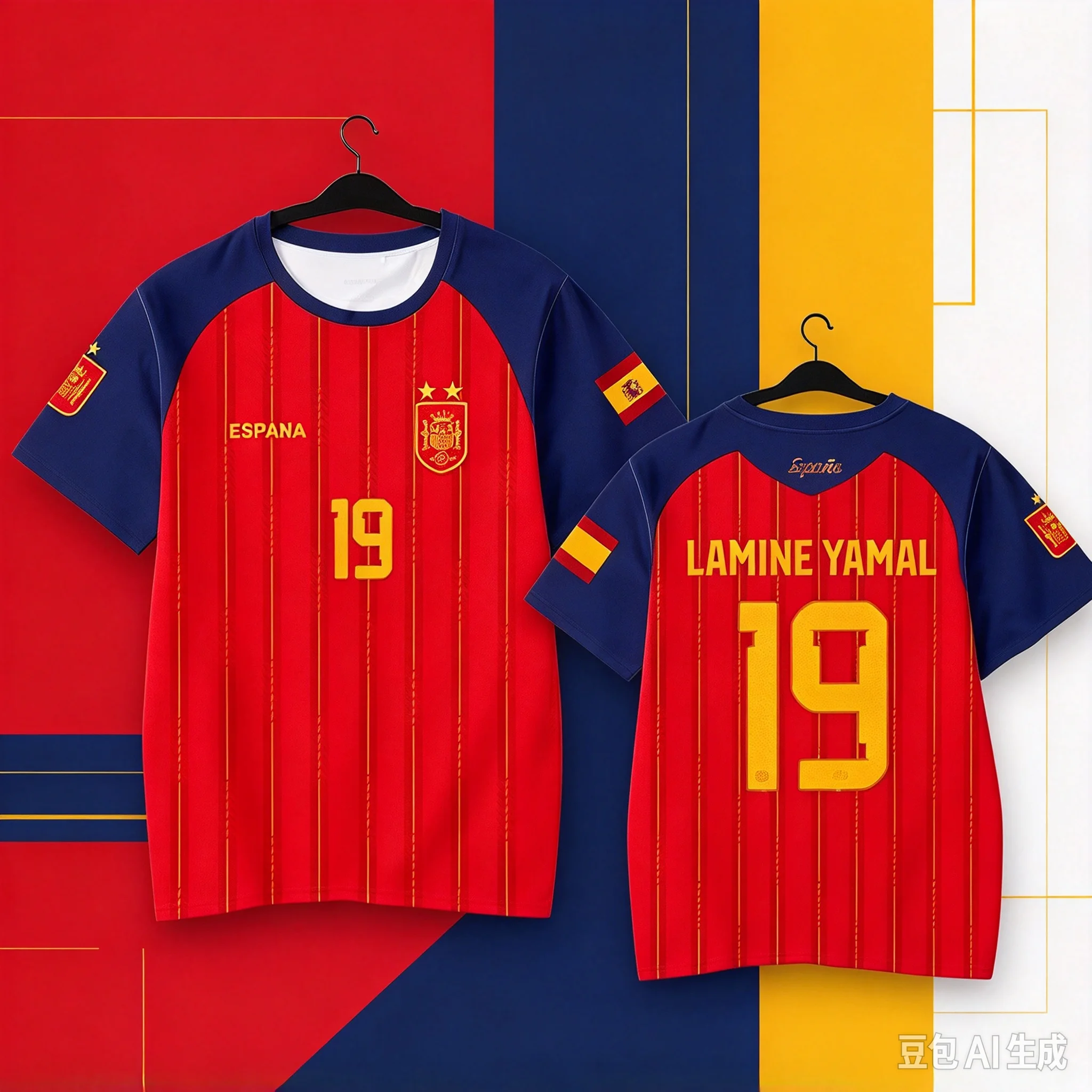 2026 Spain Team Player Style Yamal Football Jersey,#2 #3 #11 #15 #17 #22 #24 Quick‑Dry Short Sleeve T‑Shirt Kids Family Fan Kid