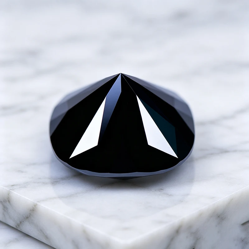 Moissanit-Stein in Schwarz, Kissenform, synthetischer Labor-Edelstein für DIY-Ringe, Halsketten, Ohrringe, Hauptmaterialien mit Zertifikat – Detail 2