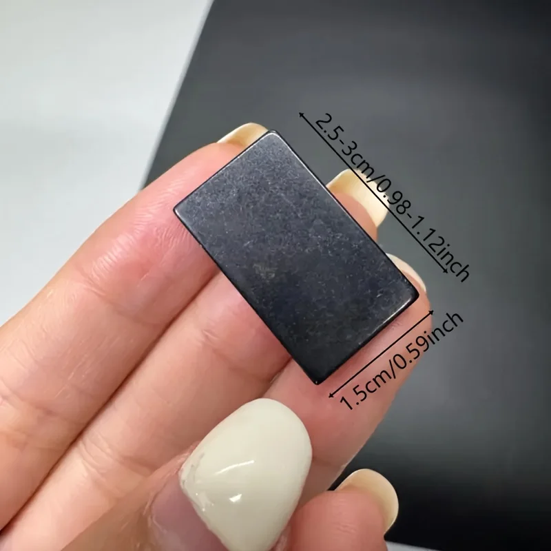 1/3/5 قطعة من رقع الهاتف Shungite الطبيعية، ملصقات مستطيلة من الجرافين المصقول يدويًا، مثالية لعيد الميلاد وعيد الشكر وعيد الحب