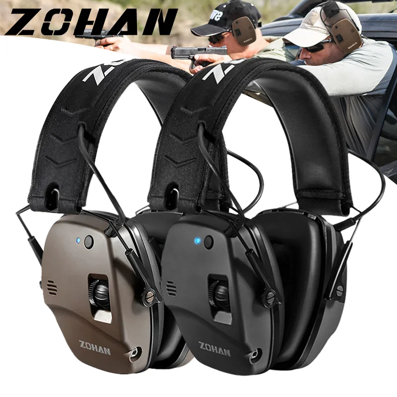 

ZOHAN 2Pcs Bluetooth Electronic Shooting Earmuffs Foldable Safety Noise Canceling Ear Protection Tactical Hearing Protection