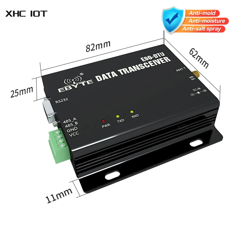 

LoRa Module Wireless Modem Transceiver Strong Anti-Interference 27dBm 7km FEC LBT 2.4GHz E90-DTU(2G4L27) XHCIOT Data Receiver