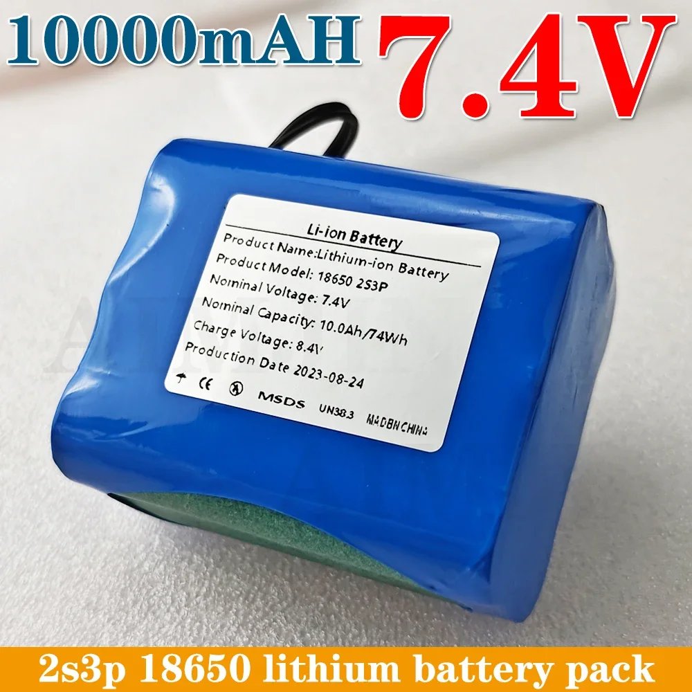 8.4V  emergency DIY 18650 lithium battery pack 2S3P 10AH fishing LED light Bluetooth speaker medical equipment