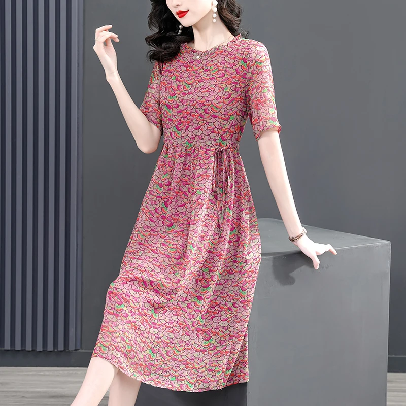 

Floral Summer Elegant Midi Casual Dress Women Boho Silk Korean Fashion Bridesmaid Dresses 2023 Mini Beach Vestidos De Fiesta