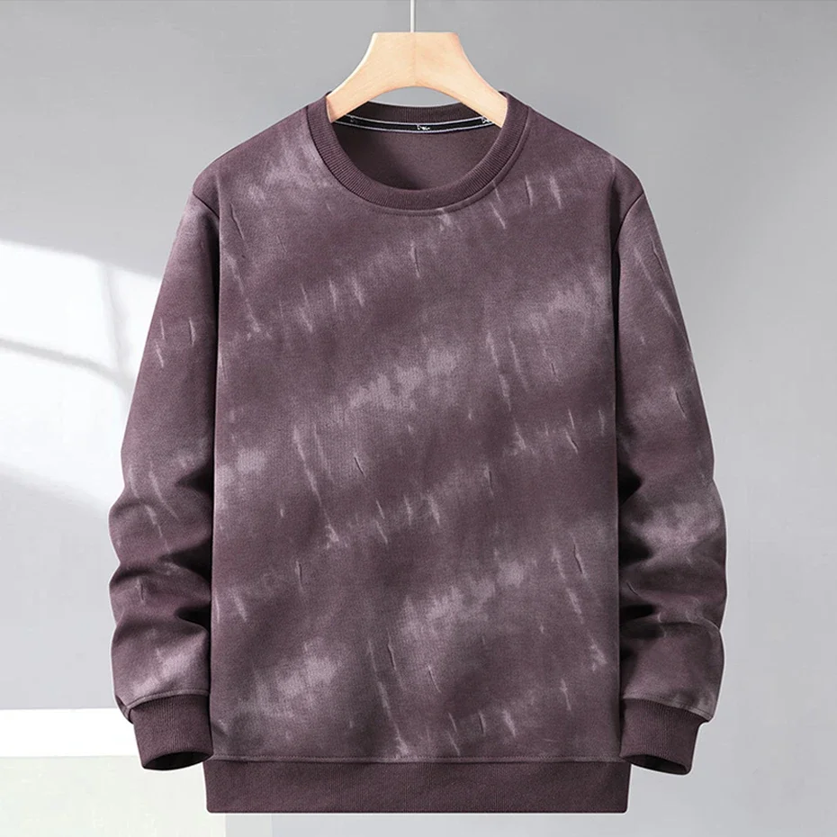 Spring Autumn Tie-dyed Sweatshirts Men 10XL Plus Size Pullover Fashion Casual Tie Dyed Sweatshirt Male Big Size 10XL
