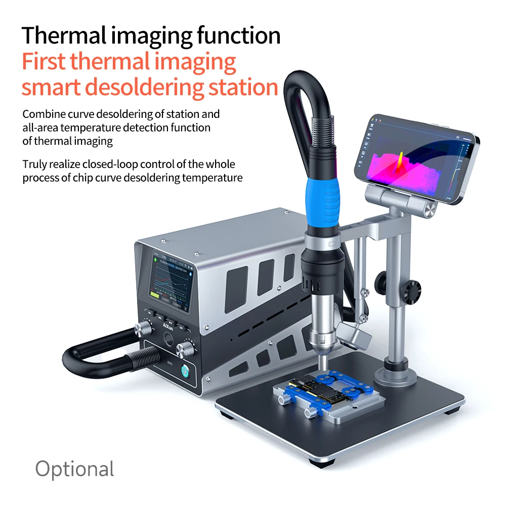 Aixun H314 1400W High Power Intelligent Hot Air Gun Soldering Station Digital BGA Rework Heating Station with 4 Nozzles