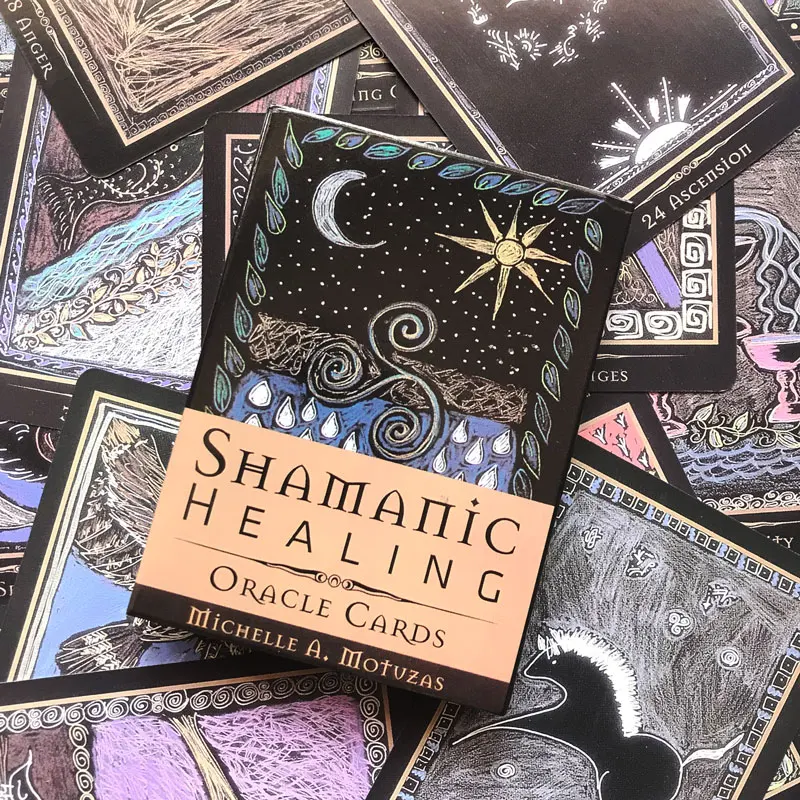 Hot sales Shamanic Healing Oracle Tarot Card Fate Divination Prophecy Card Family Party Game Tarot 44 Card Deck PDF Guide