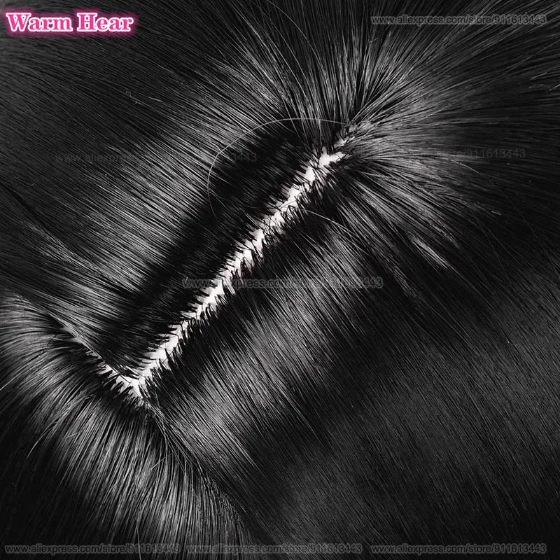 لعبة جين دو الاصطناعية 90 سنتيمتر طويل أسود أحمر مختلط اللون قنديل البحر تصفيفة الشعر تأثيري أنيمي شعر مستعار مقاومة للحرارة الشعر هالوين الباروكات