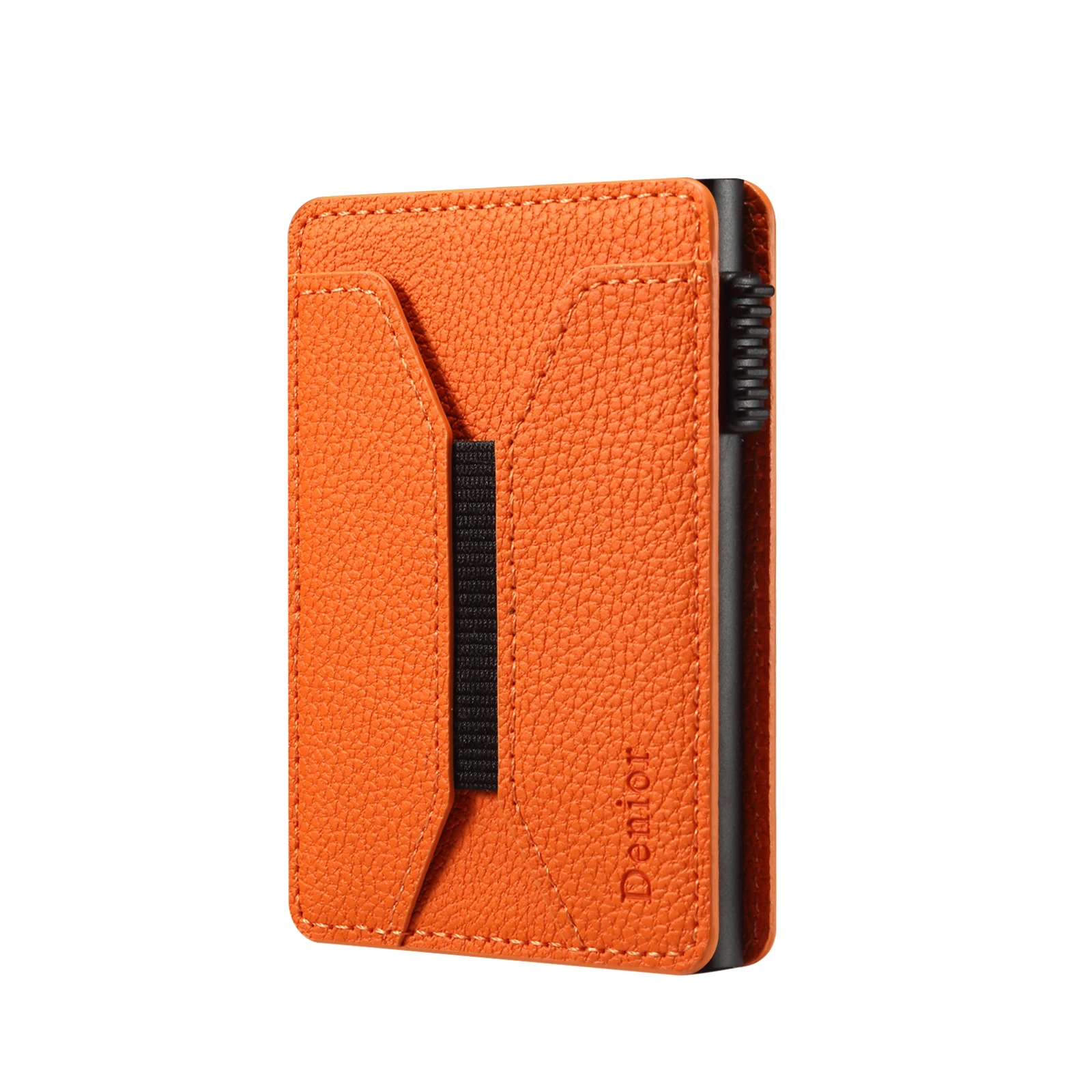 حقيبة بطاقات مغناطيسية من Denior Magsafe، صندوق بطاقات متعدد الوظائف من النوع الضغط، يمكن أن يحمل 6-8 محفظة جلدية لبطاقات الائتمان #2