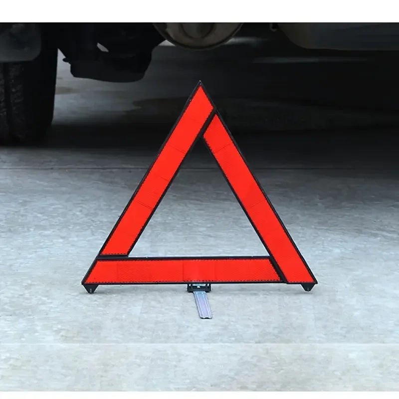 Red Emergency Breakdown Warning Sign For Car Accessories Tripod Foldable Dangerous Fault Stop Sign Reflector