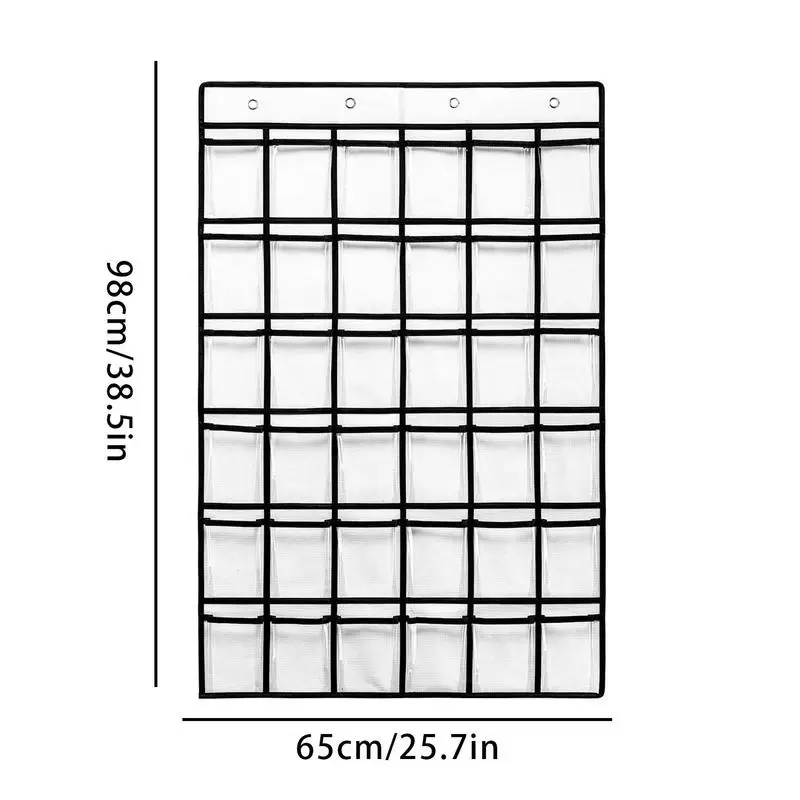 Cell Phone Calculator Holder  Classroom Pockets 36 Pockets Wall Door Organizer with 8 Hooks for Classroom