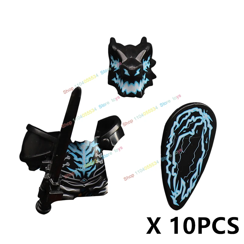 QQ04-12 MOC Dragon Knight action figure Building Blocks accessori Armi Modello Giocattoli educativi per bambini Regali di Natale