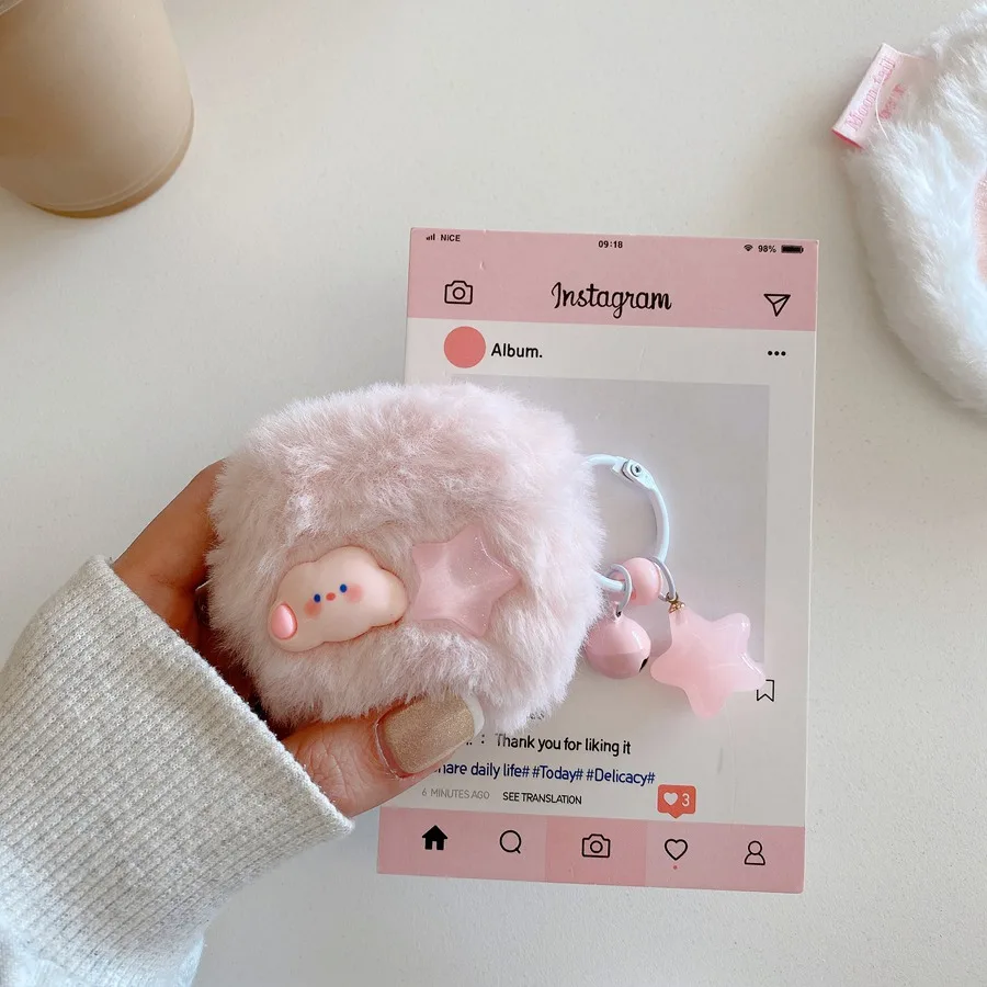 Para apple airpods 4 caso airpods pro 2/airpods 3/airpod 2 capa bonito estrelas pingente moda fone de ouvido capa air pods pro