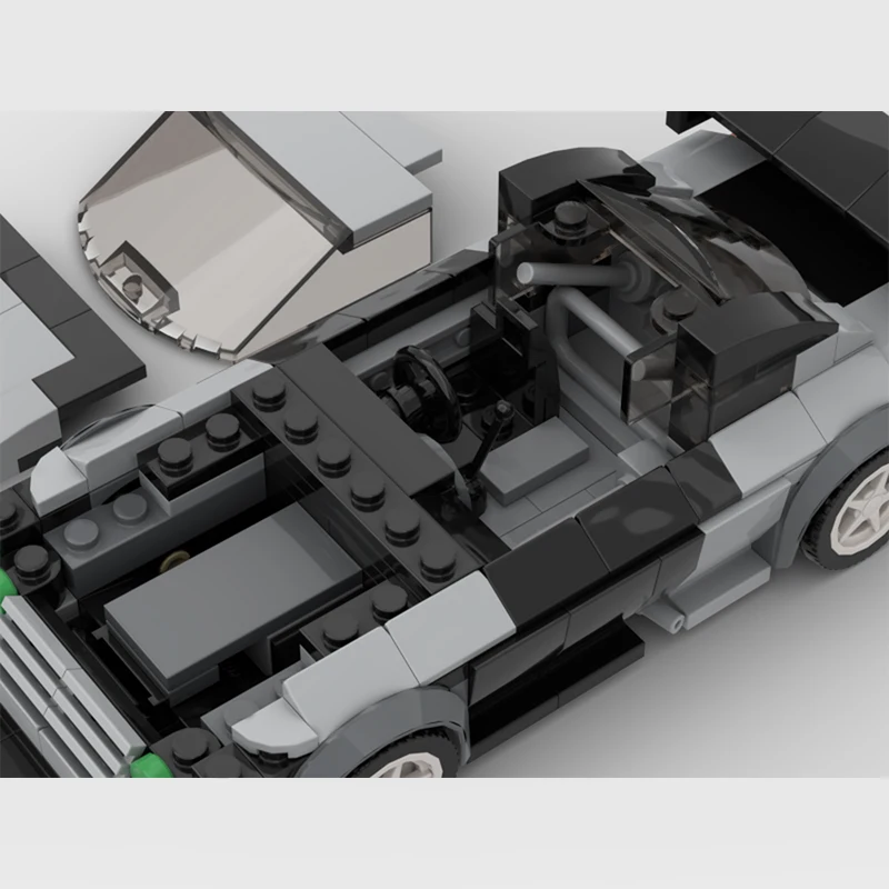 317 PCS di Vendita Caldo MOC Grigio Auto Da Corsa Modello Modulare FAI DA TE Set Building Blocks Per Bambini Assemblaggio Display Giocattoli Festival Regalo A Sorpresa