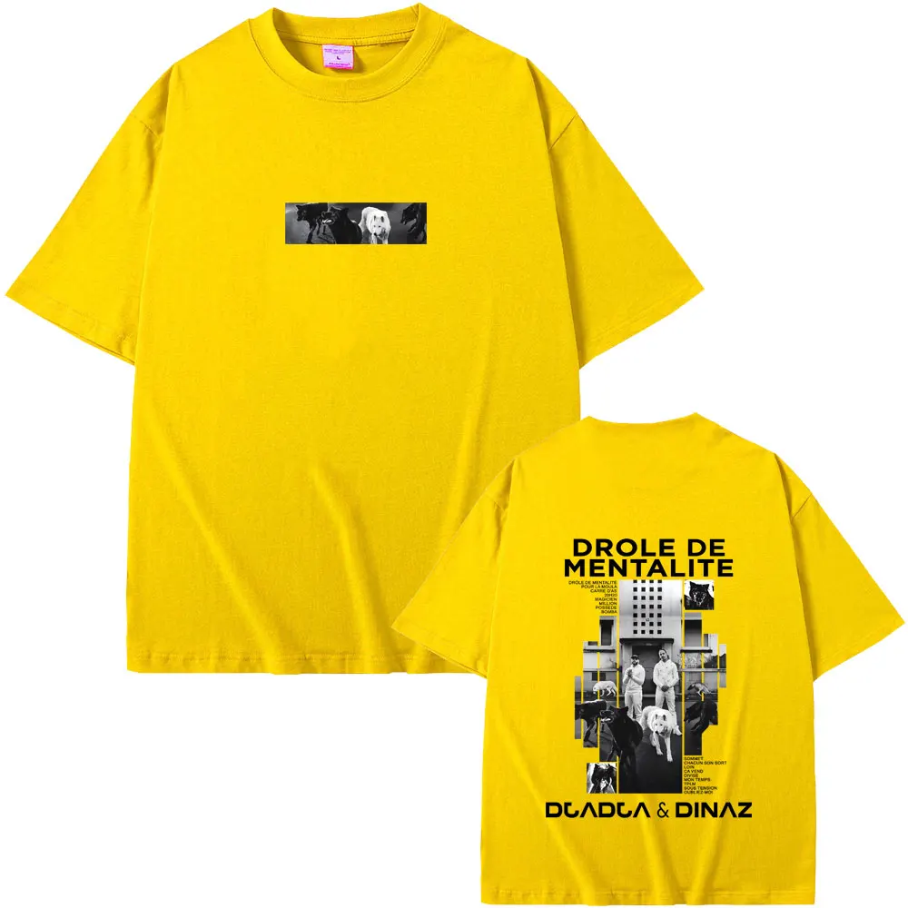 Rapper Djadja & Dinaz Drôle De Mentalité Album T-Shirt für Männer und Frauen, modische übergroße T-Shirts, Vintage, lässig, weiche Baumwoll-T-Shirts – Detail 6