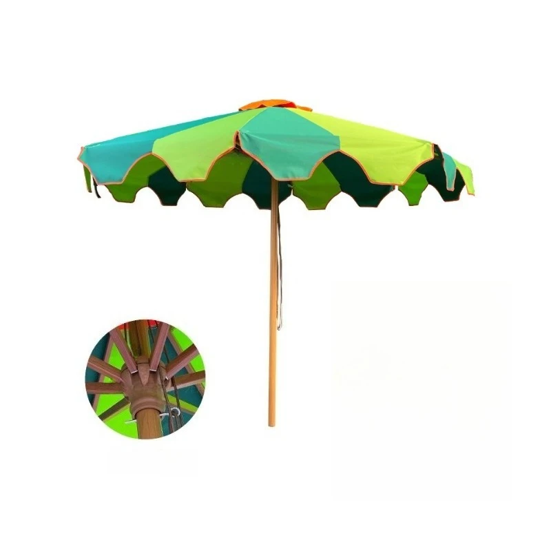 

Beach umbrella, outdoor garden scenic garden umbrella, aluminum alloy middle column splicing contrasting parasol