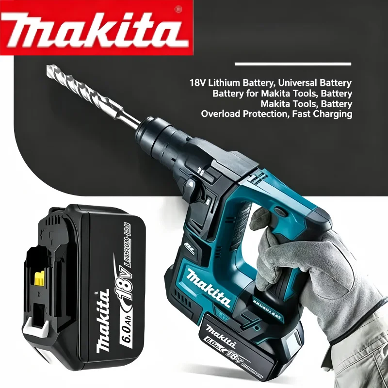 

Authentic Makita rechargeable lithium battery, 18V 6.0Ah universal version, works with BL1860 BL1430 and keeps stable current