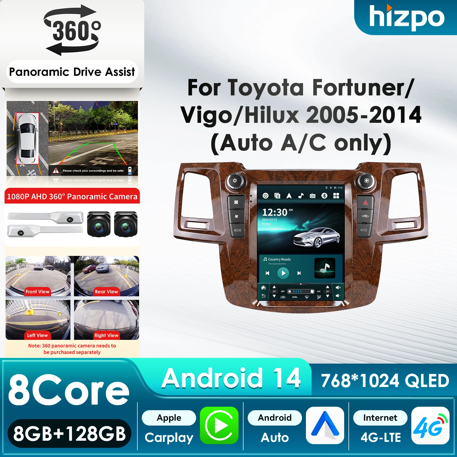 

Интеллектуальный AI-экран 9.7'' Android мультимедийный проигрыватель для Toyota Fortuner Vigo Hilux 2005-2014, автомобильный GPS, Carplay, автомагнитола 4G