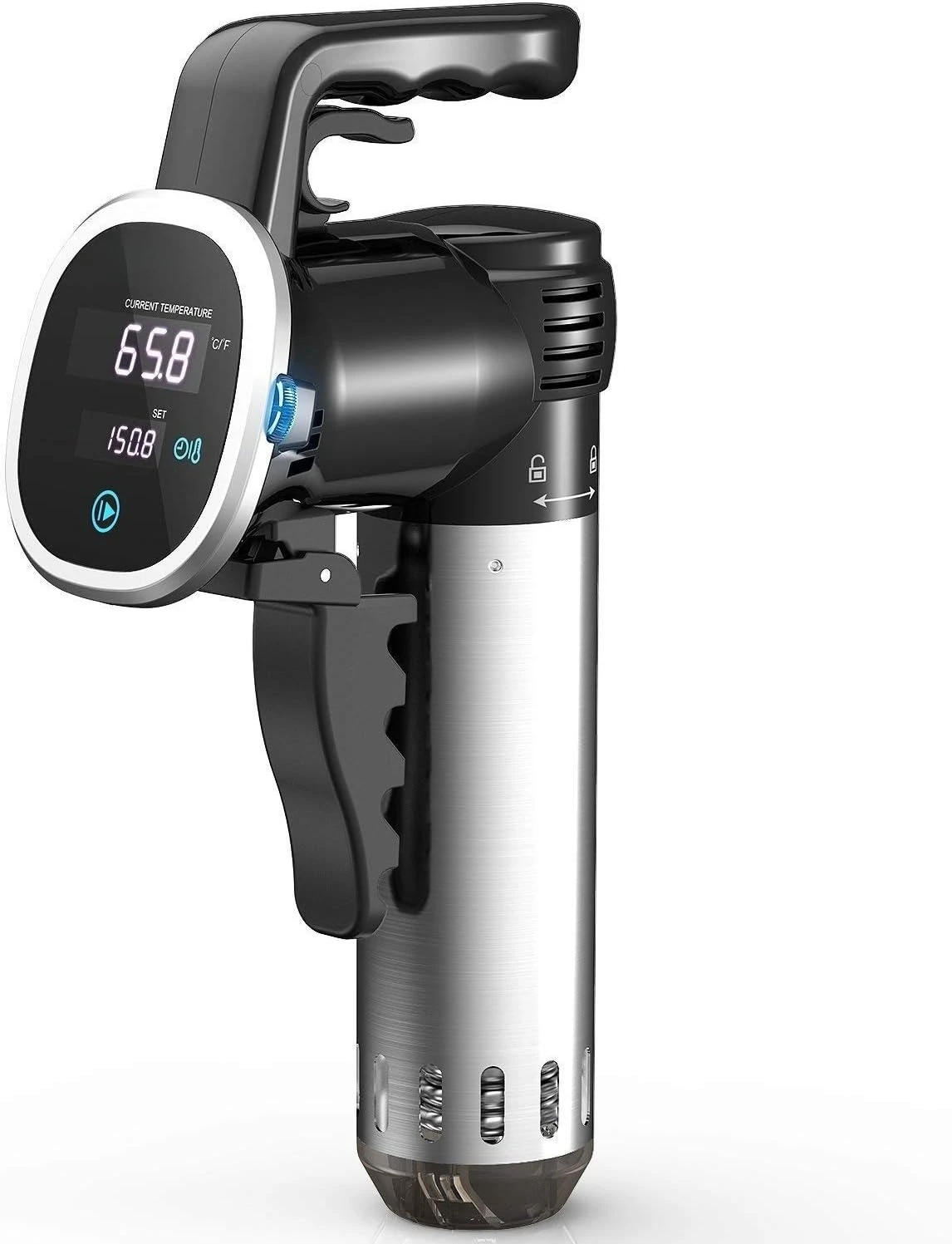 850W Immersion Sous Vide Precision Cooker, Ultra Quiet Operation, Matte Black Finish 120 Volt