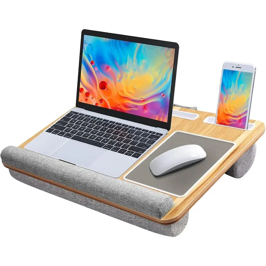 

Lap Desk Fits up to 17 inches Laptop Desk, Built in Mouse Pad amp Wrist Pad for Notebook, Laptop, Tablet, Lap Stand with Tablet