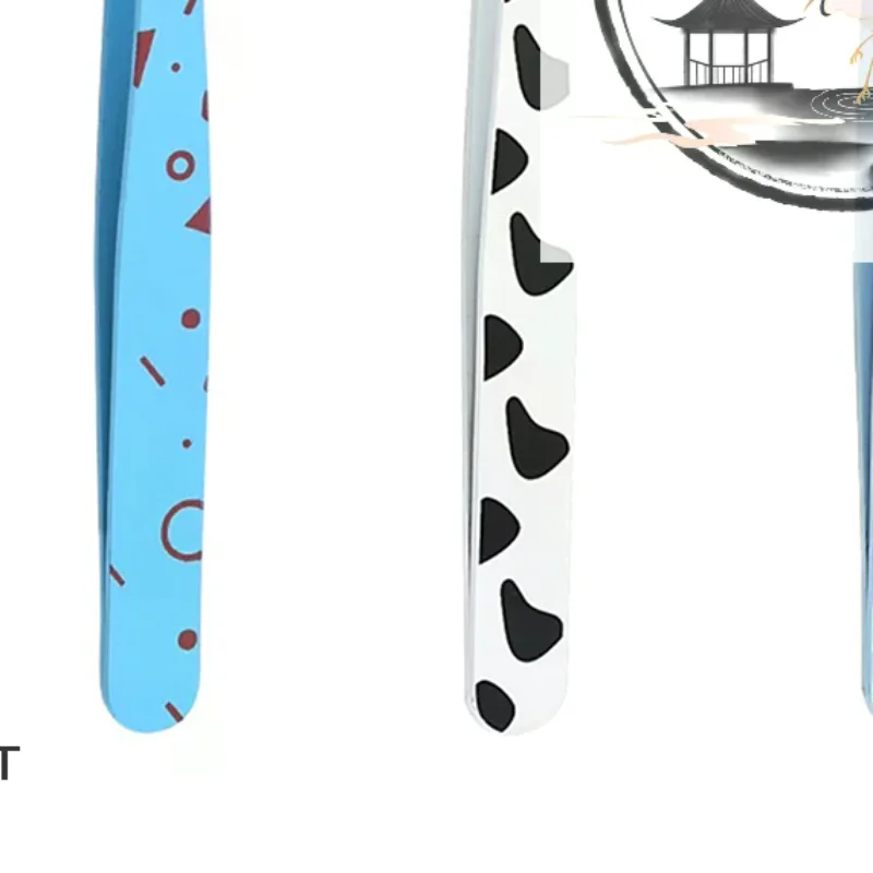 1PC 眉毛ピンセット漫画パターンヘア美容細毛プラー ステンレス鋼斜め眉毛クリップ除去メイクツール