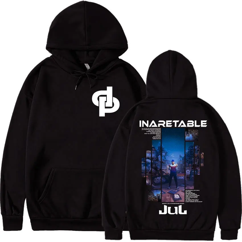 

Hot Sale France Rapper Jul 2025 Album Merch Hoody Men Hip Hop Gothic Long Sleeve Sweatshirt Fashion Oversized Hoodies Streetwear