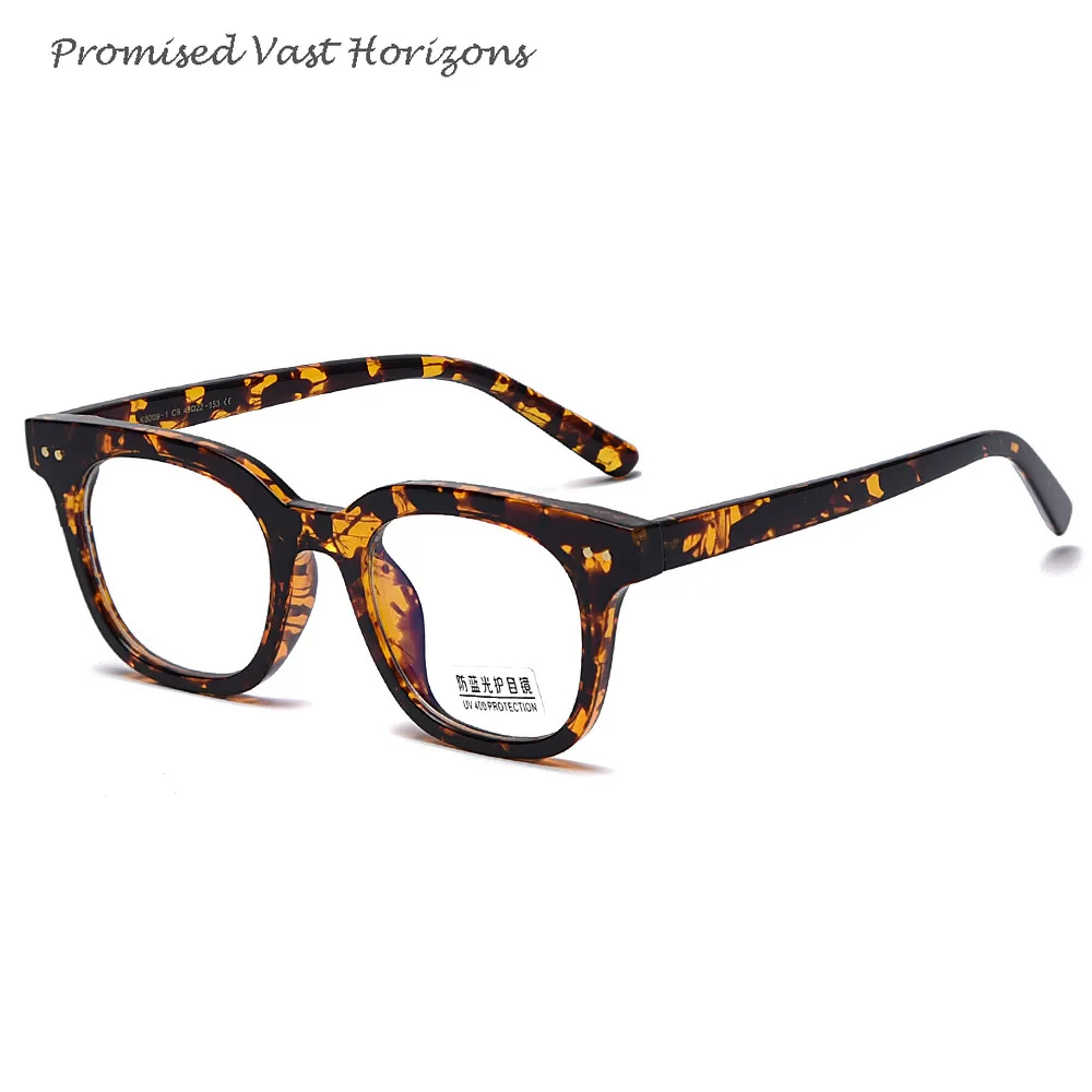 Lensa Plano Anti Cahaya Biru Keling TR90 Pria Wanita Dapat Dicocokkan untuk Bingkai Kacamata Transparan Hitam Abu-abu Persegi Miopia