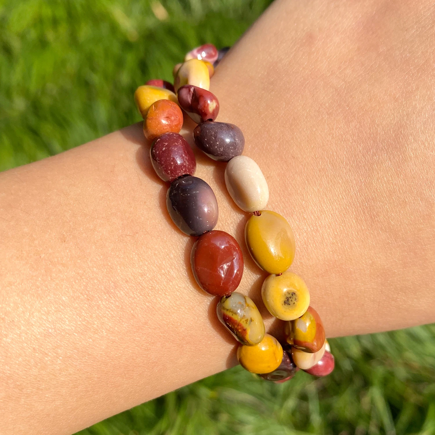 8-10mm Irregular Natural Stone Mookaite Beads Loose Spacer Beads DIY Bracelet Necklace For Jewelry Making Accessories 15 Inches