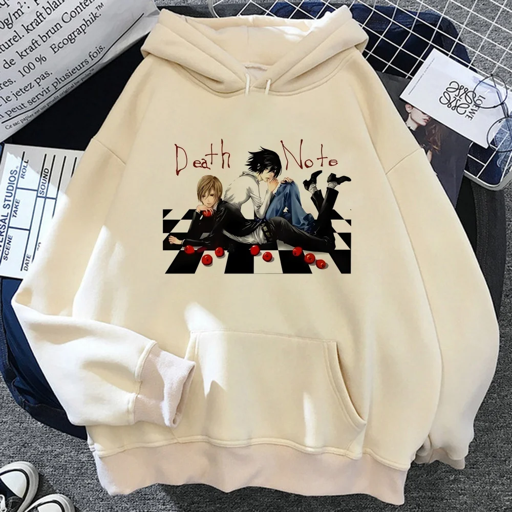Death Note hoodie sweatshirt kawaii fashion cartoon 2000s sudadera mujer harajuku Korean Women Loose
