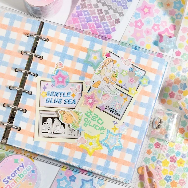 MINKYS Bubble Star สติกเกอร์ตกแต่งเทปบรรจุเทป Back to School เครื่องเขียนอุปกรณ์เสริม